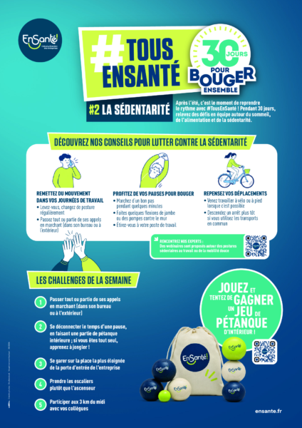 HYGIÈNE DE VIE Affiche sédentarité